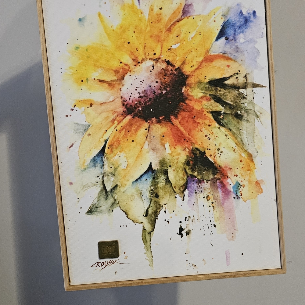 Vibrant Sunflower Watercolor Art by